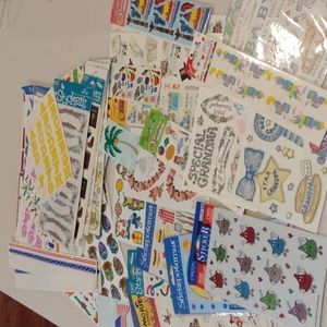 Assorted scrapbooking stickers